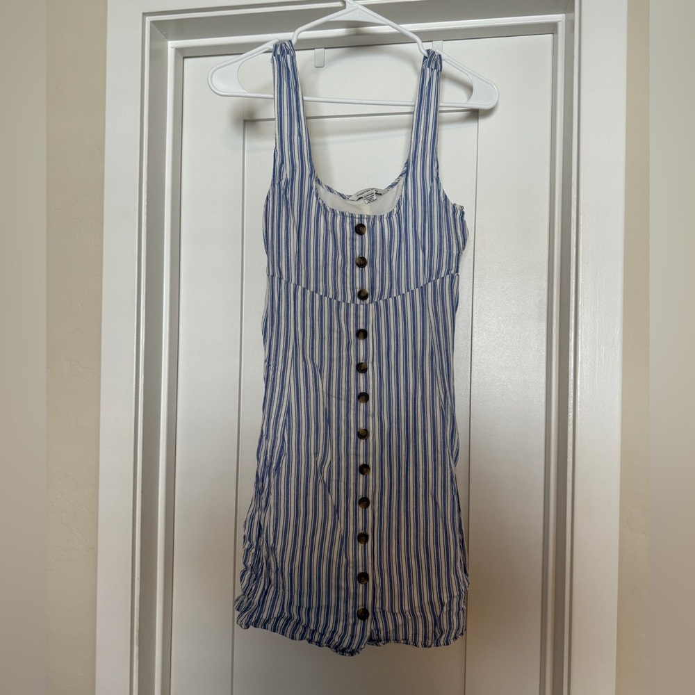 American Eagle Outfitters Blue and White Striped Dress